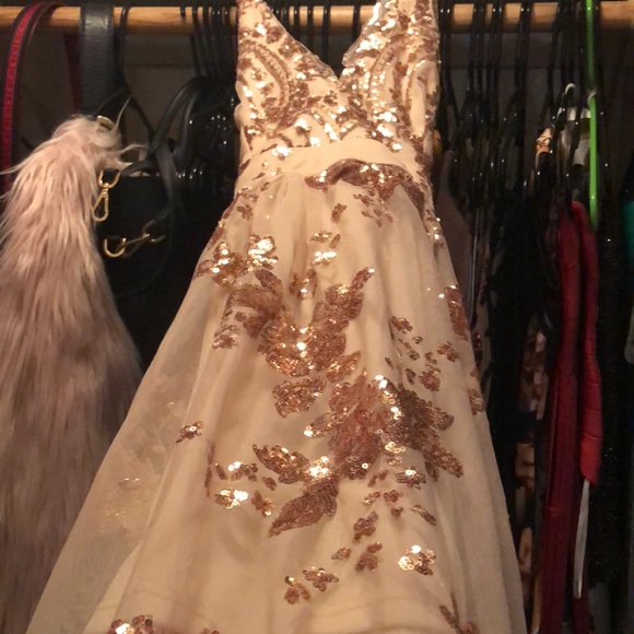 Golden goddess dress (fashion nova) - Picture 5 of 7